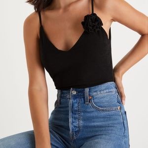 NWT Lulus Ruffled Backless Bodysuit